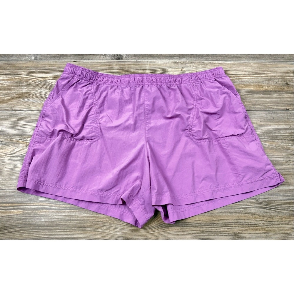 Columbia Shorts Womens XXL Purple Pockets Drawstring Outdoors Trail Camp Hike